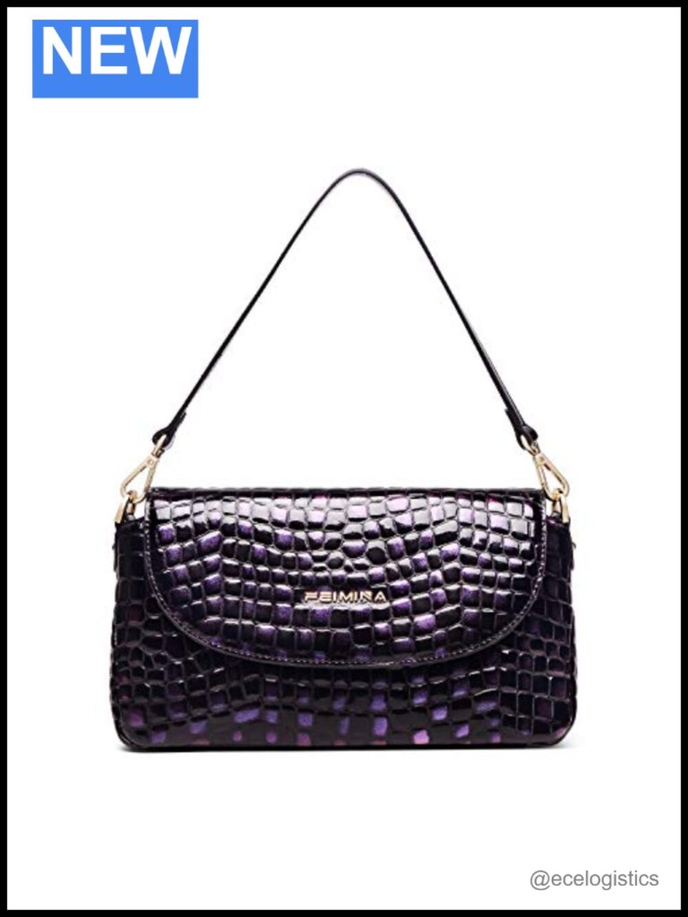 Genuine Leather Shoulder Bag with Adjustable Straps
